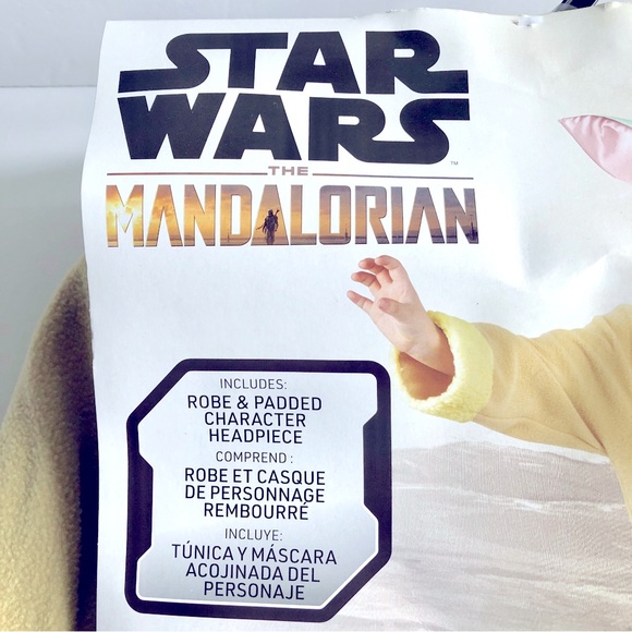 NEW Baby Yoda Grogu Costume Star Wars Mandalorian Toddler 3T-4T 2 Piece Set - Picture 5 of 15
